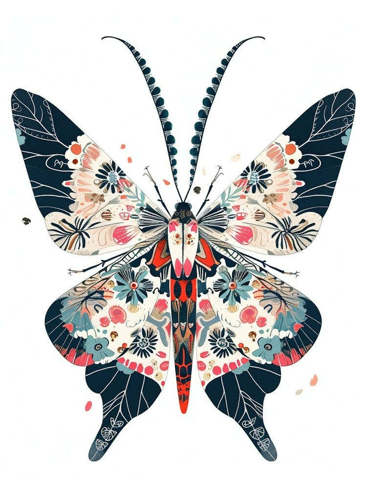 Colourful Insect Illustration Lacewing 9