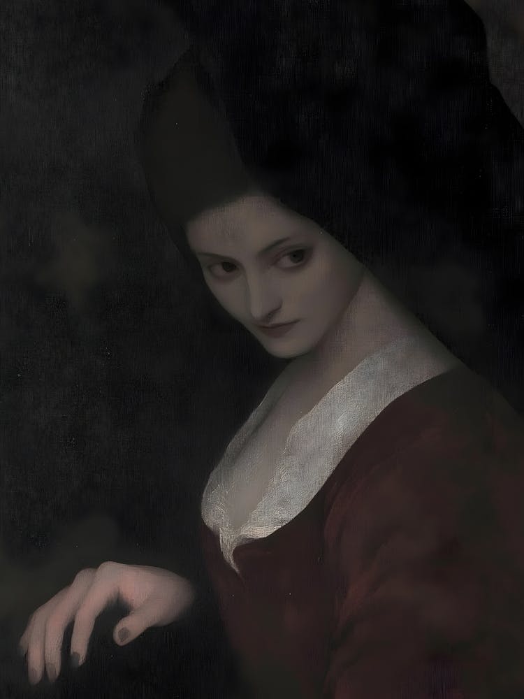 Dark Gothic Lady In Red