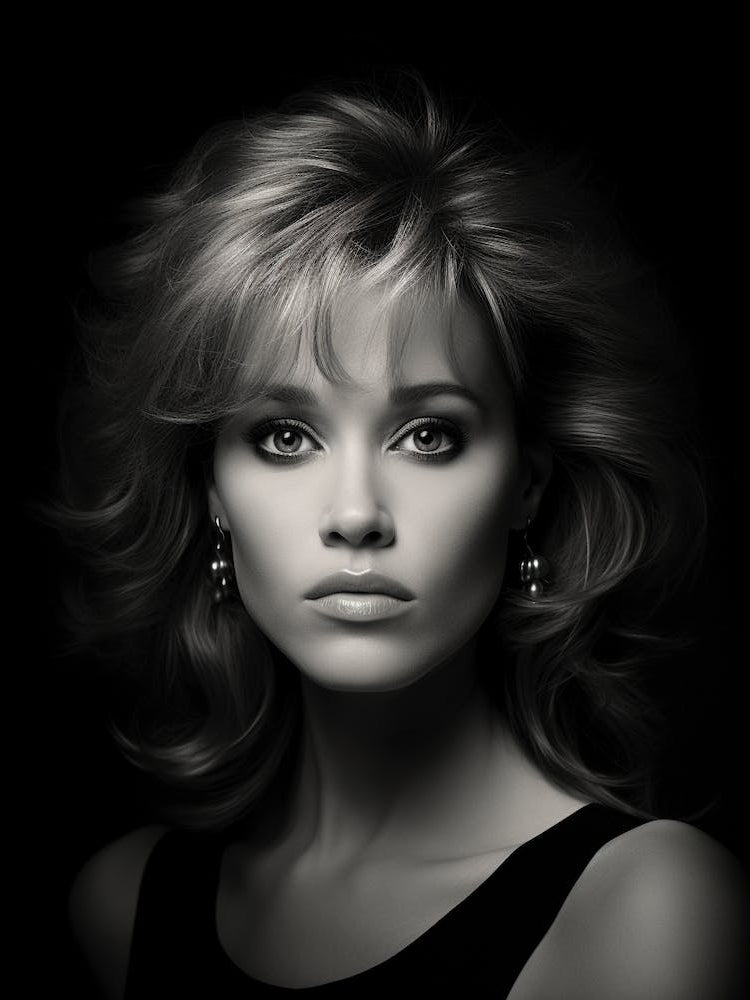 Black And White Photograph Of Jane Fonda