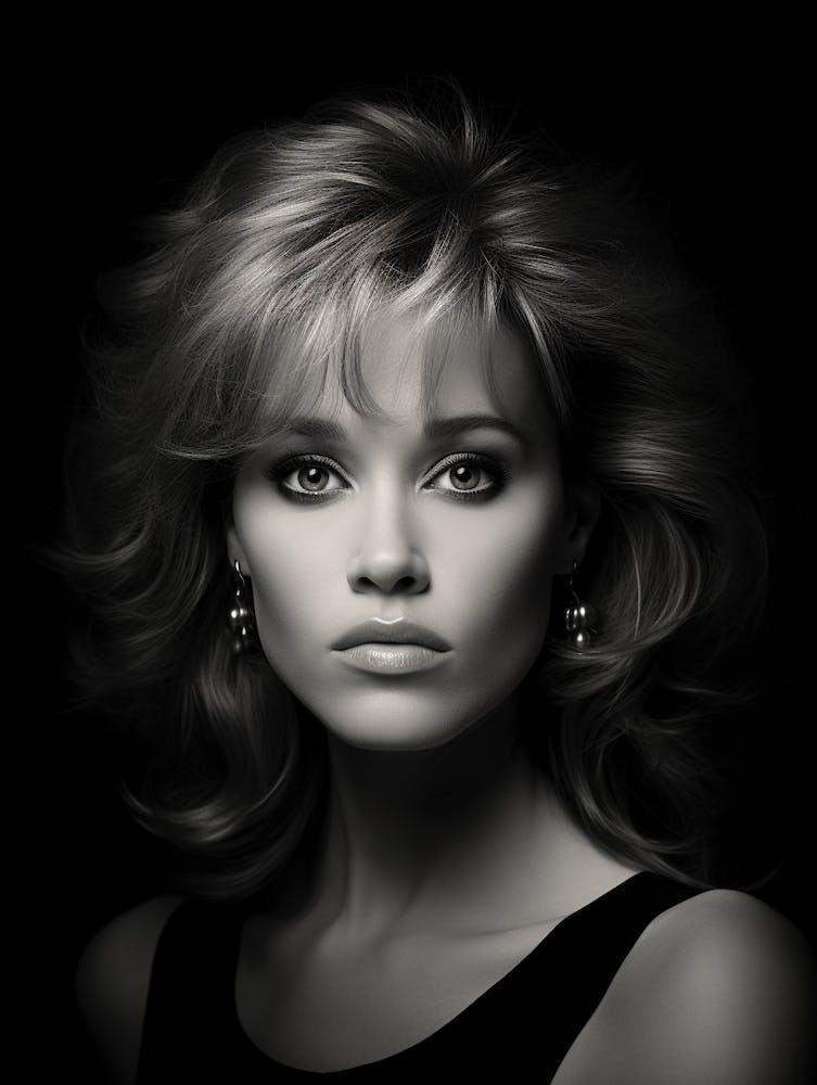 Black And White Photograph Of Jane Fonda