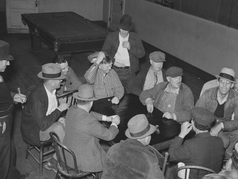 Card Game In Plentywood Saloon, Montana By Russell Lee