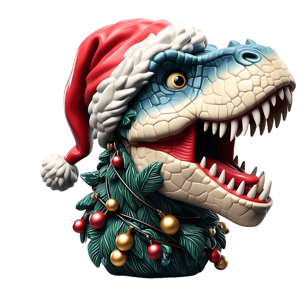 T-Rex Santa Hat