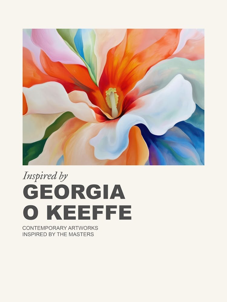 Museumsposter inspiriert von Georgia O Keeffe 3