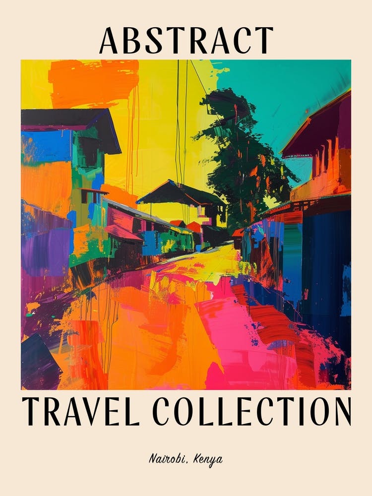 Collection de Voyage Abstraite Affiche Nairobi Kenya