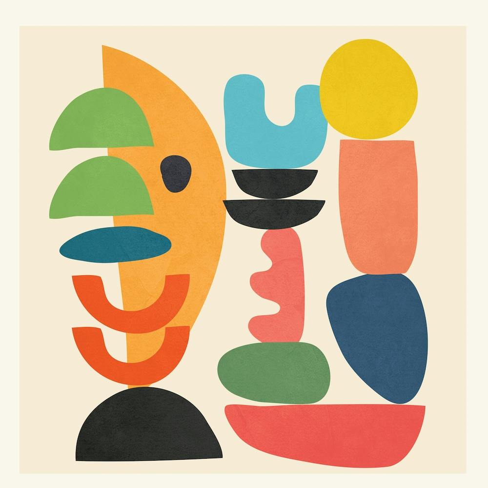 Minimal Abstract Shapes Art 1