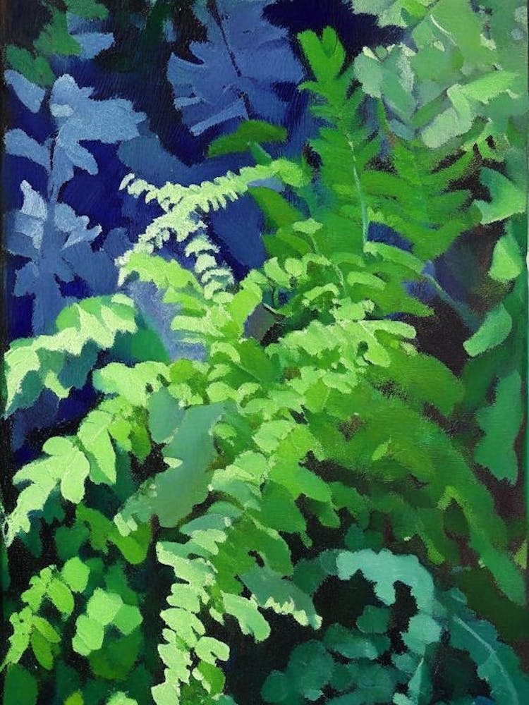 Himalayan Maidenhair Fern Cézanne Style
