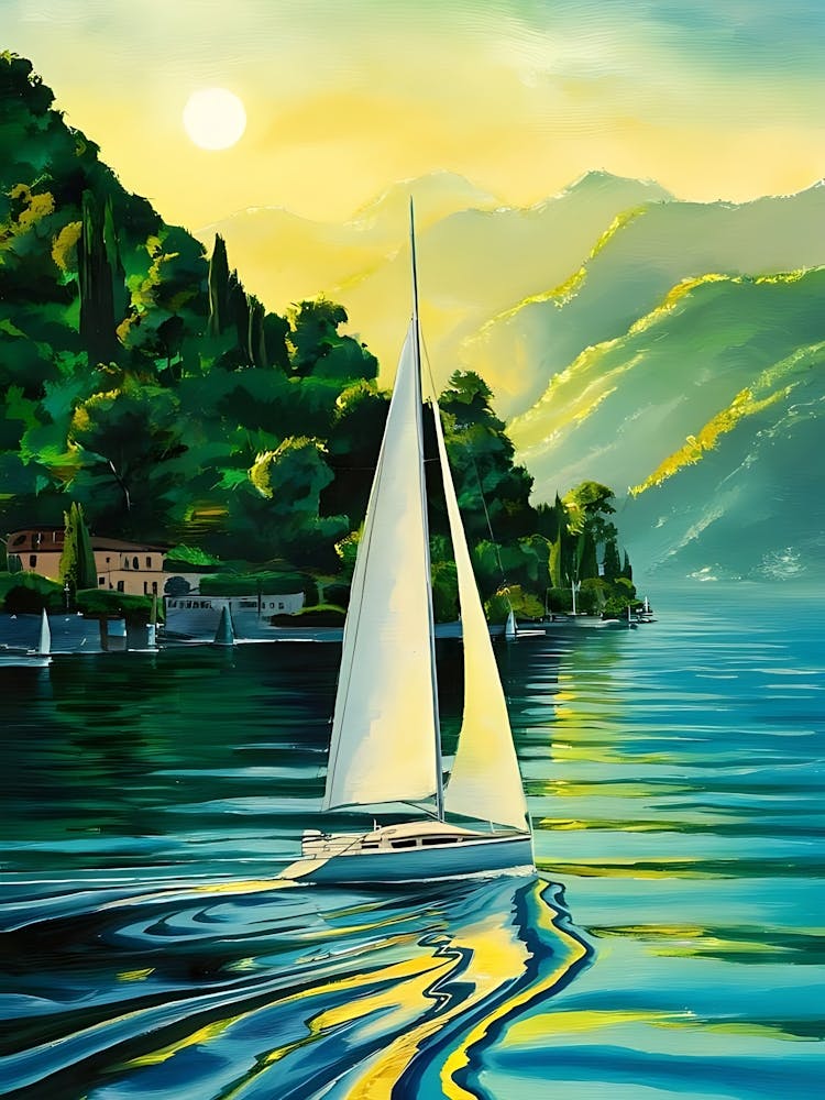 Sailboat On Lake Como 1