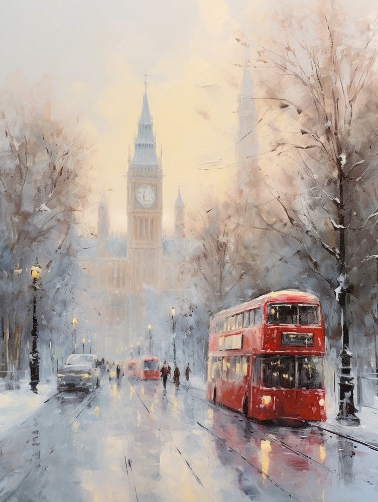 Dreamy Winter Painting London United Kingdom 9