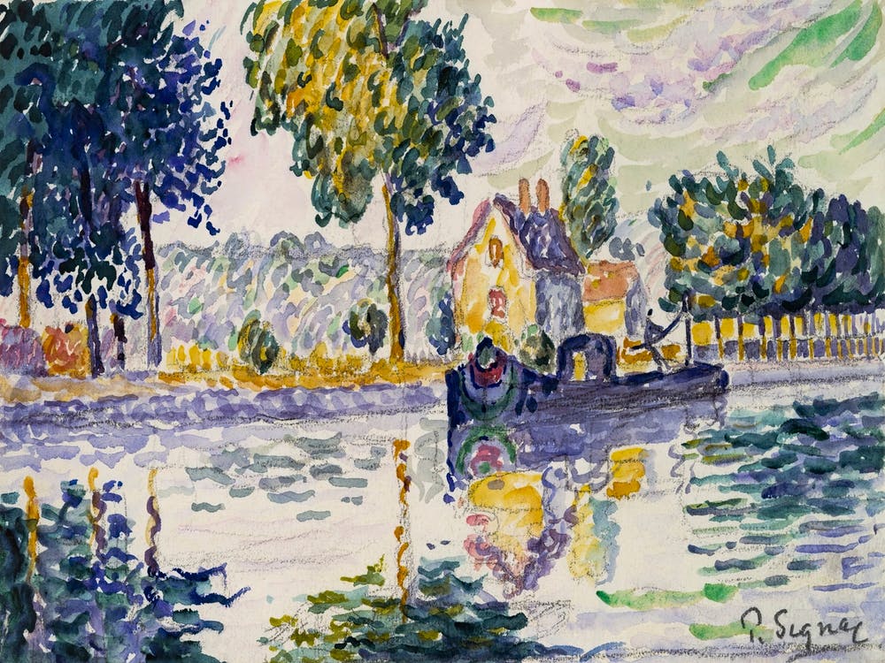 View Of The Seine, Samois (1906), Paul Signac
