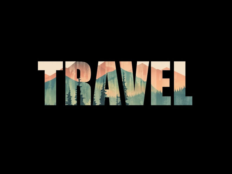 Travel Poster Vintage Woods Illustration 5