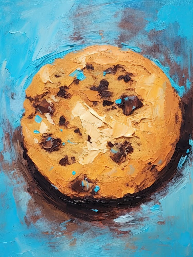 Chocolate Chip Cookie Oil Painting 4