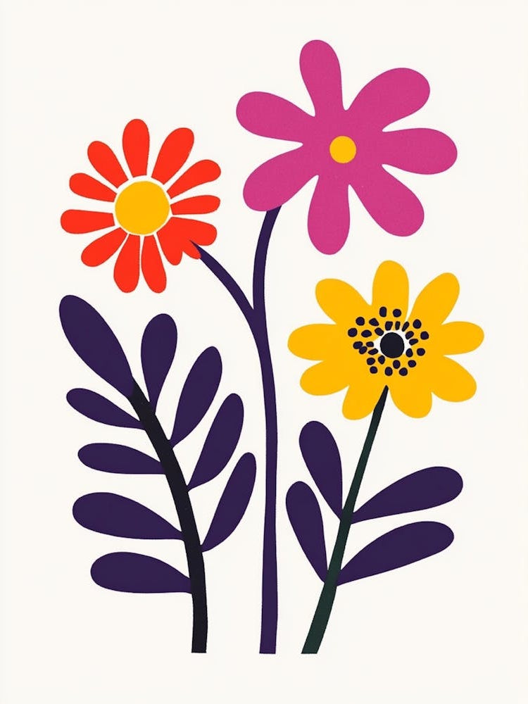 Flowers On A White Background 14