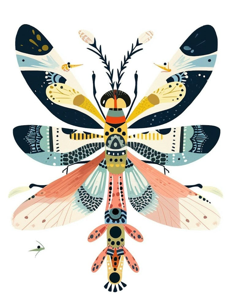 Colourful Insect Illustration Damselfly 8