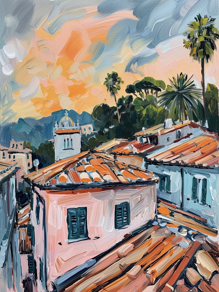 Portofino Rooftops Morning Skyline 1