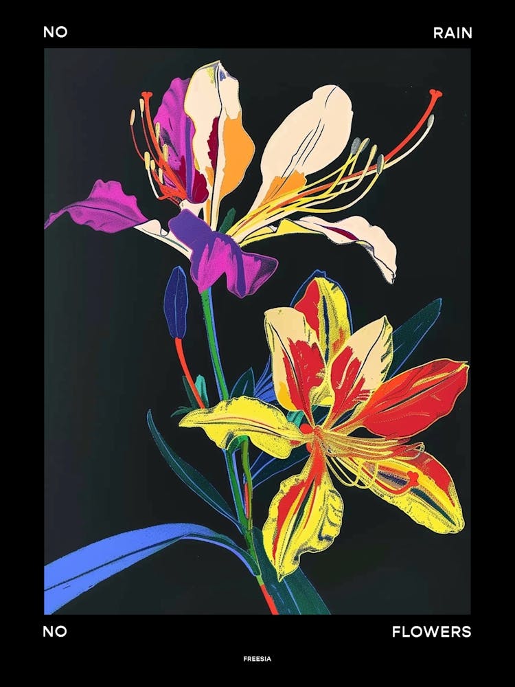 Ohne Regen keine Blumen Poster Freesie 2