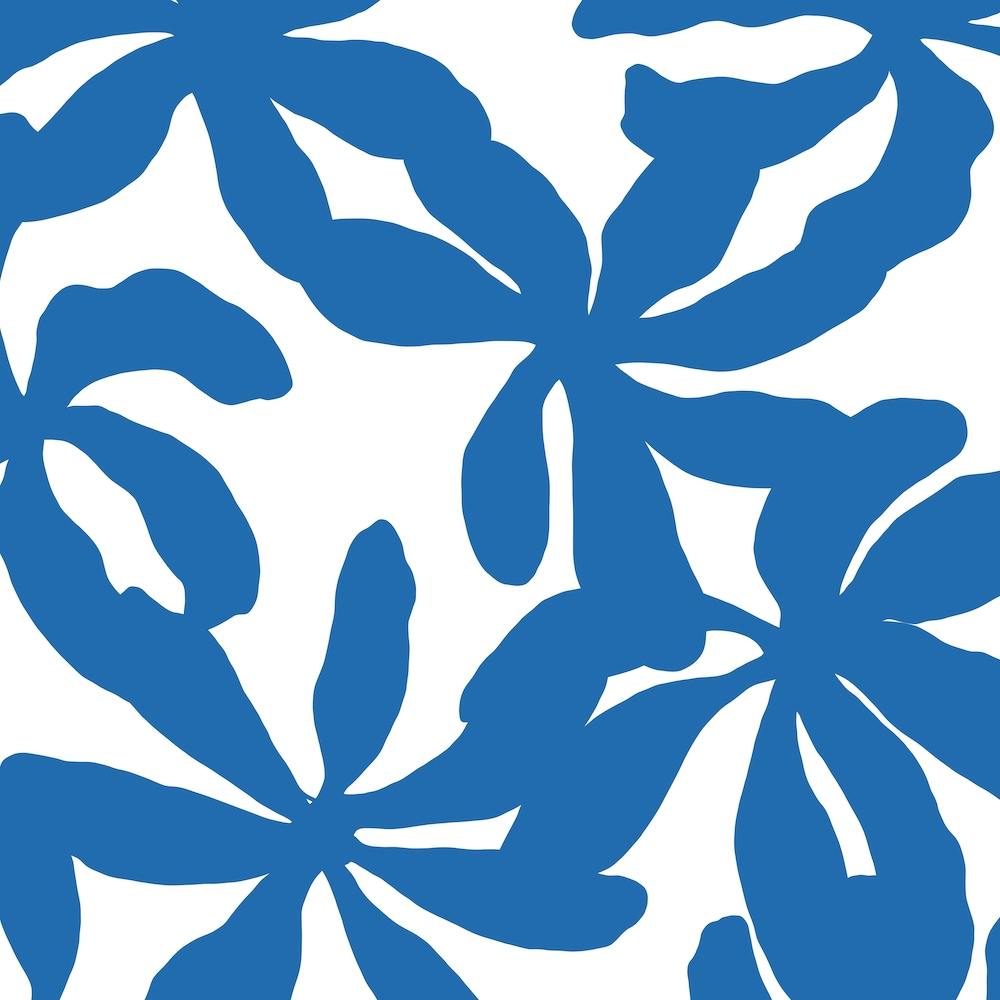 Orchids In French Blue Square