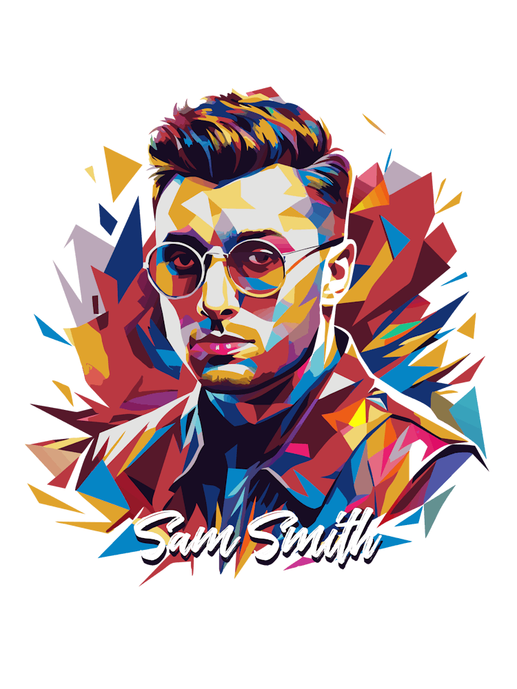 Sam Smith 01 Portrait Music Icon WPAP Pop Art Style