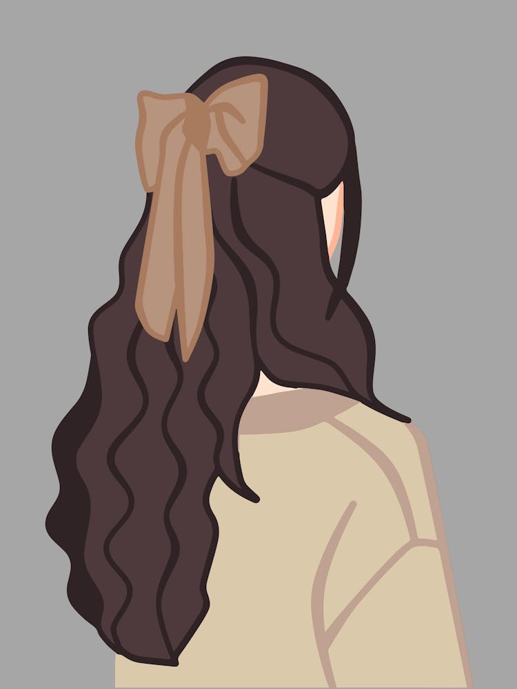 Girl With A Bow In Her Hair
