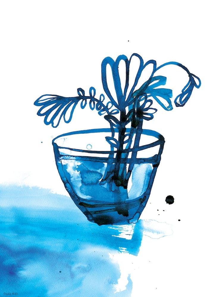 Blue Inky Vase