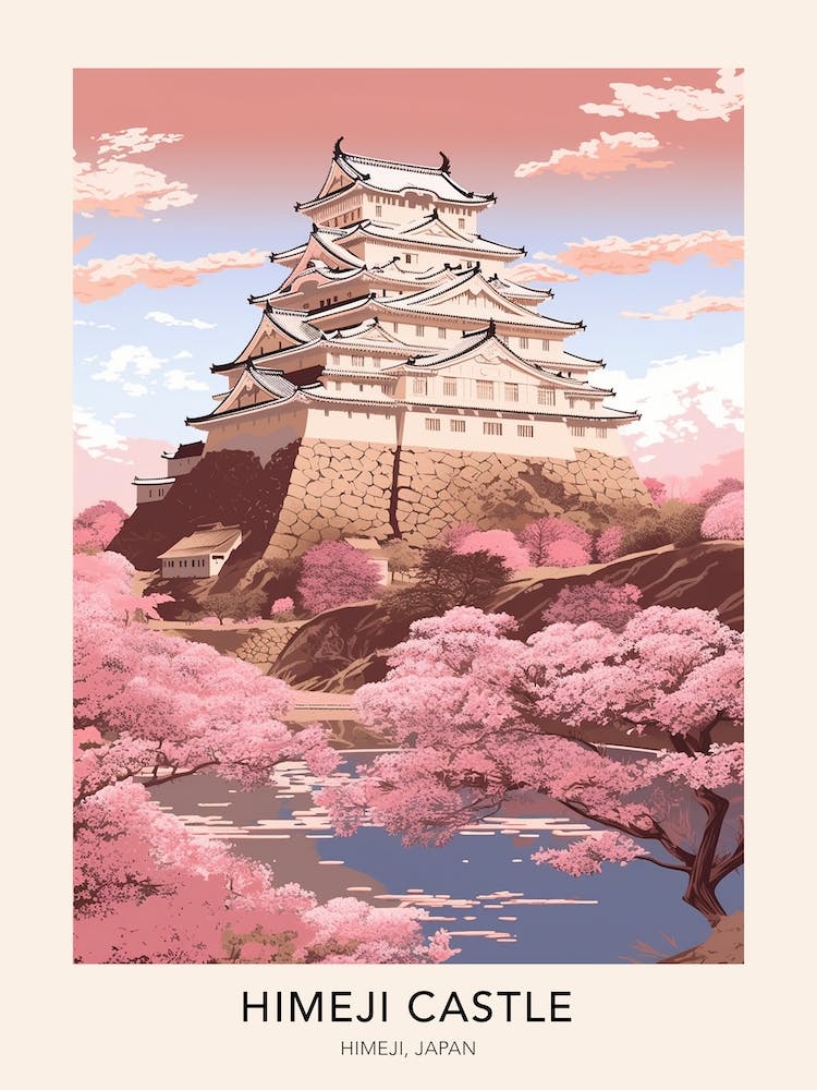 Himeji Castle Japan 2 Travel Poster