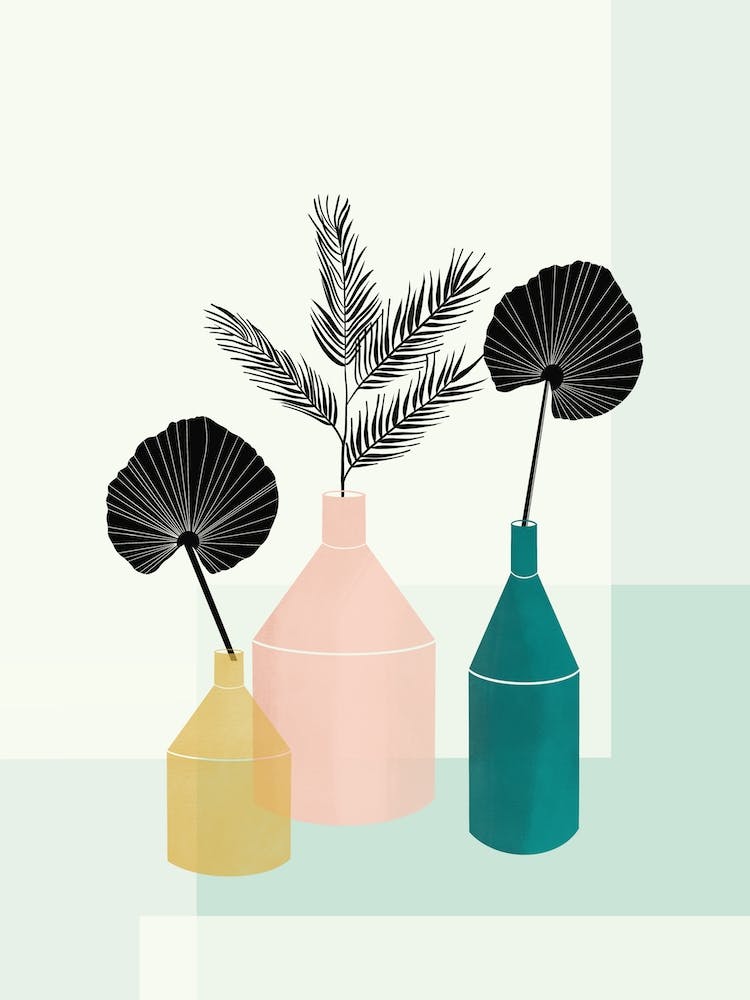 Abstract Trio Of Vases