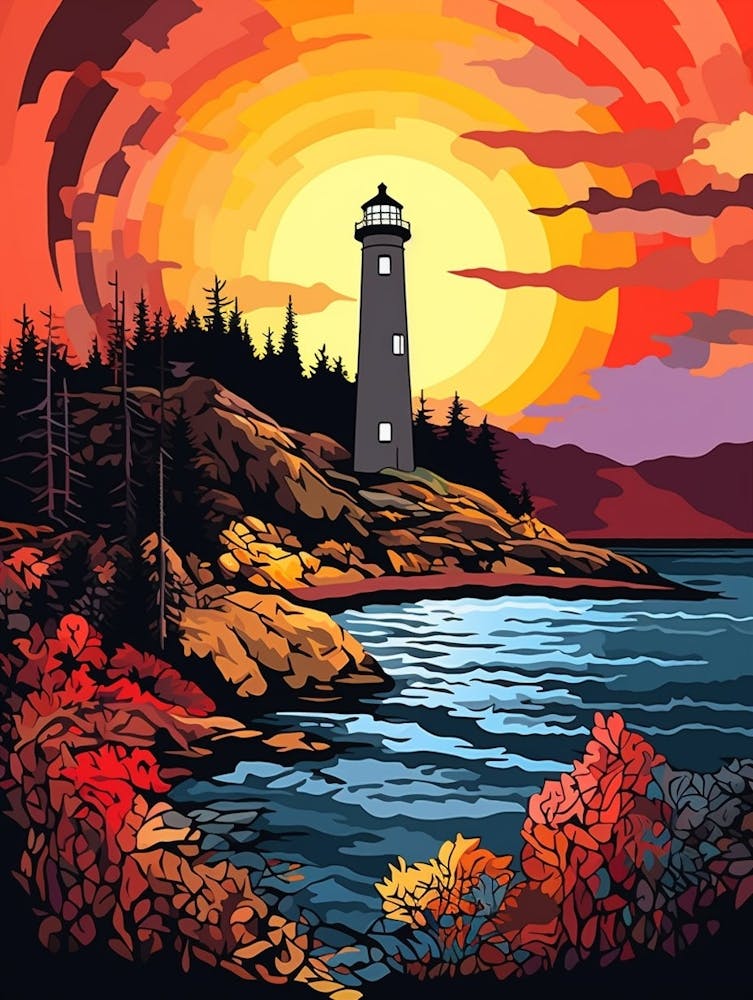 San Juan Islands Retro Pop Art 16