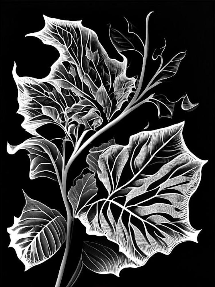 Nicotiana Leaf Linocut