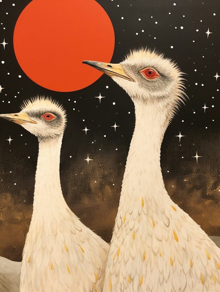 Bird Illustration Ostrich 1