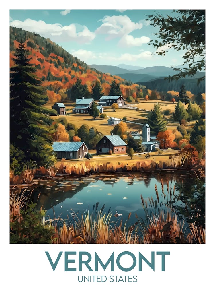 Reiseposter Vermont