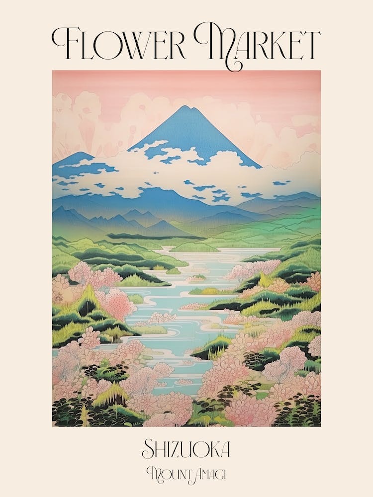Flower Market Mount Amagi In Shizuoka Japanese Landscape 4 Poster