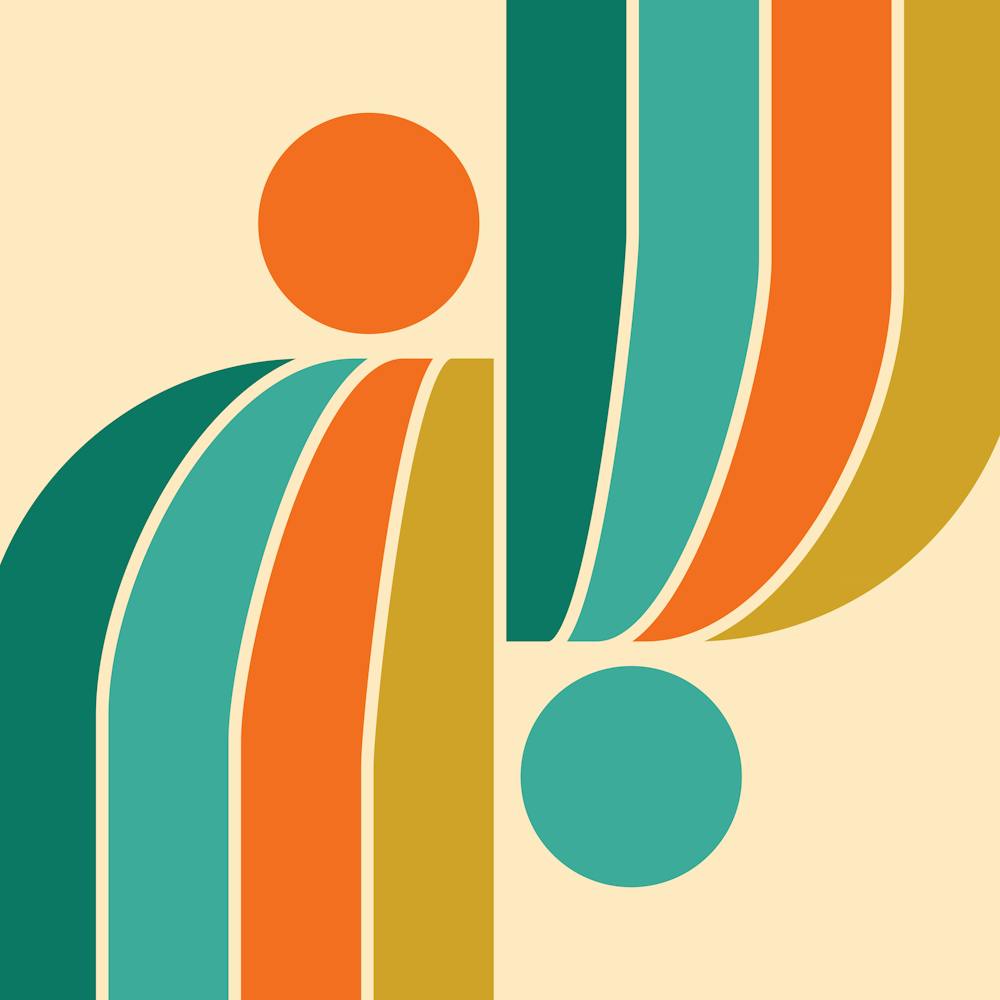 Arch Midcentury Modern Abstract Pattern Iv In Retro Vibes 02