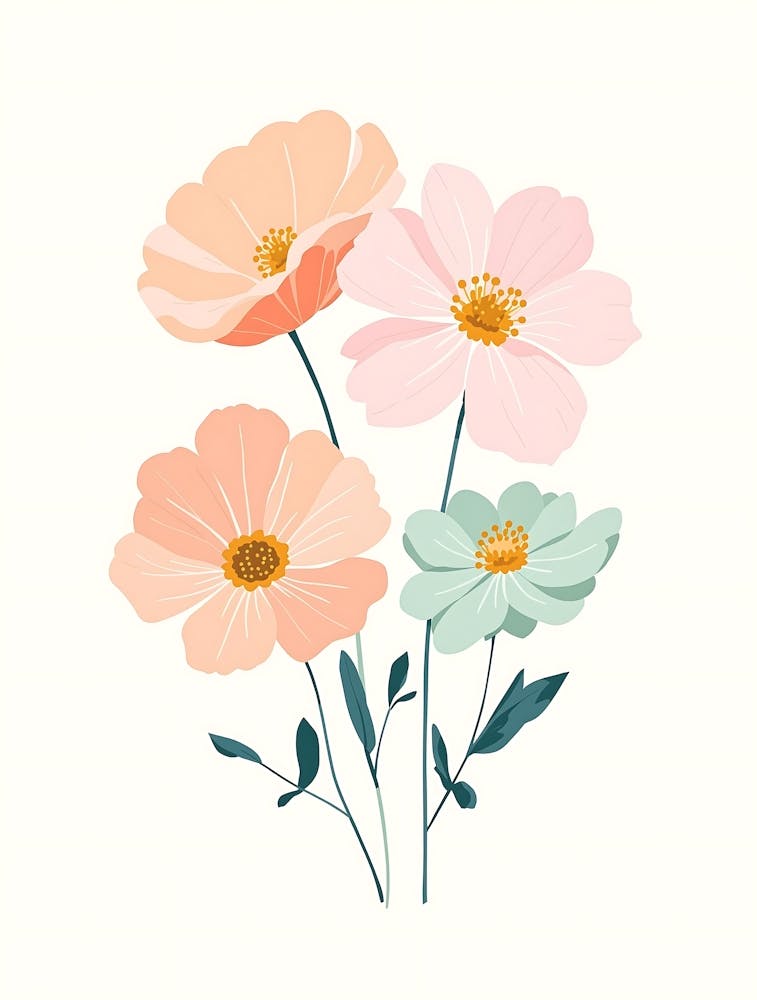 Tranquil Wildflower Meadow in Earthy Shades