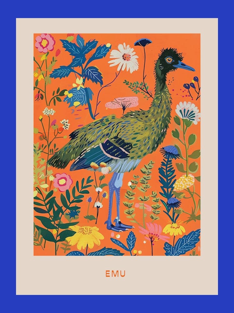 Spring Birds Poster Emu 2