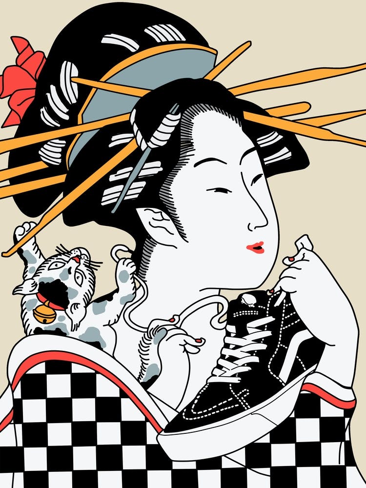 geisha sneakers kittyboard
