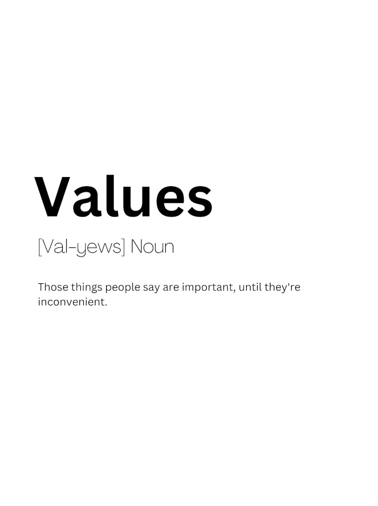 Values Definition Meaning