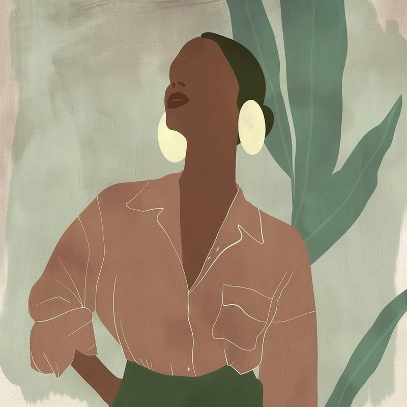 Blackwoman Bohostyle minimalistische malerei