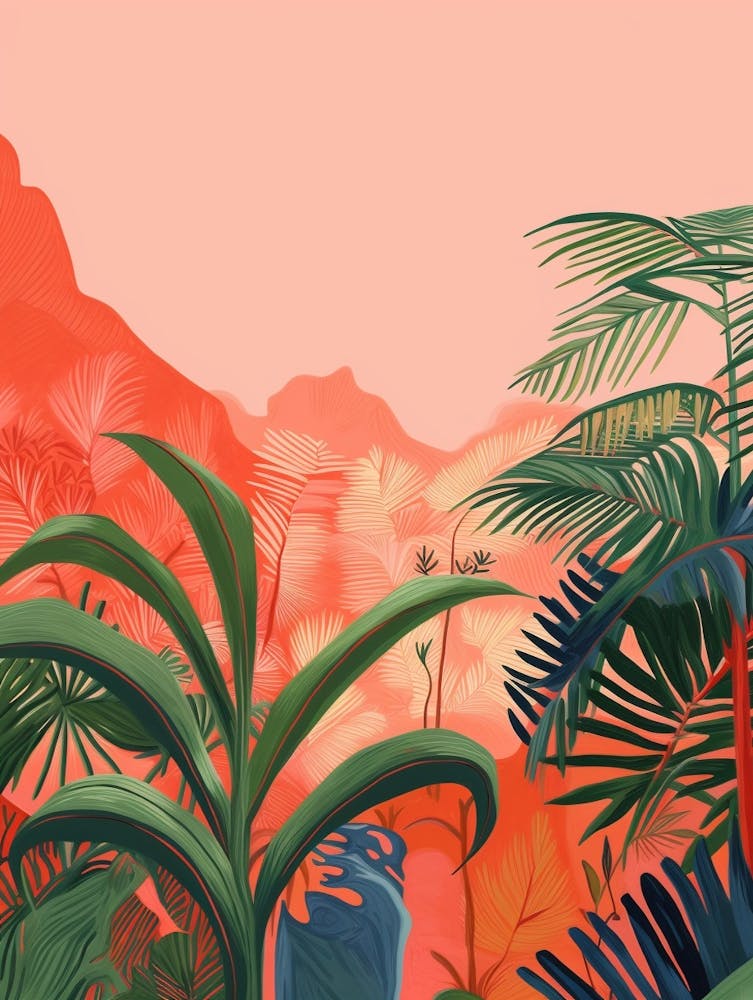 Boho Plant Painting Areca Palm 3