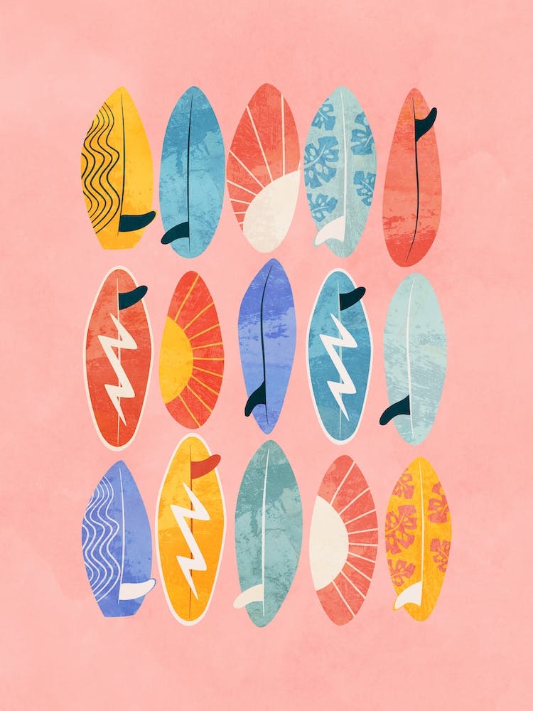 Surfing Board Pink