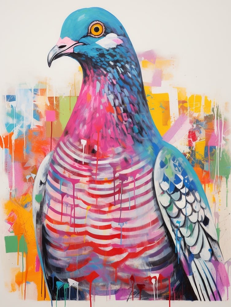 Colourful Bird Painting Pigeon 3