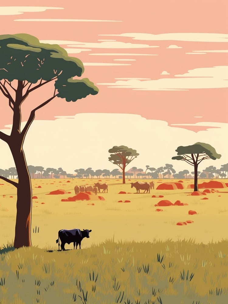 Uganda Travel Illustration
