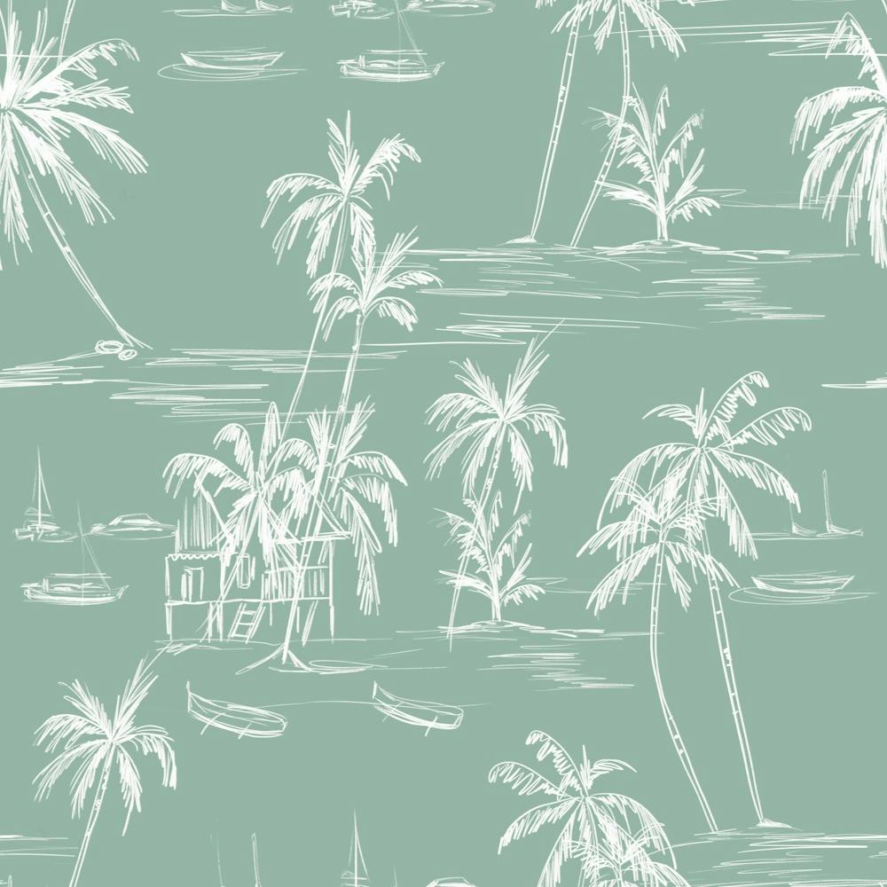 Beach Pattern Sage Green