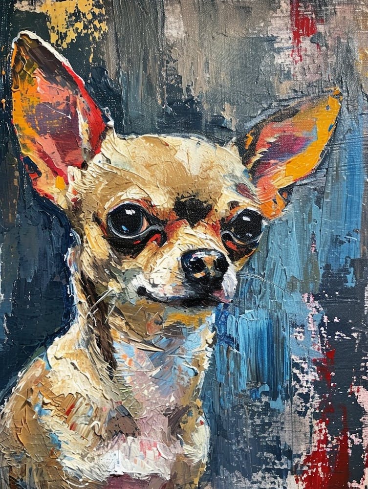 Chihuahua Acrylic Painting 9
