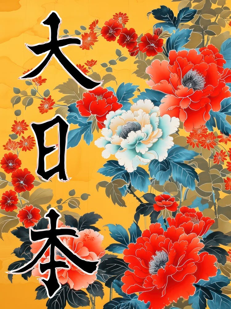 Hokusai  Great Japan Poster Japanese Flowers 20