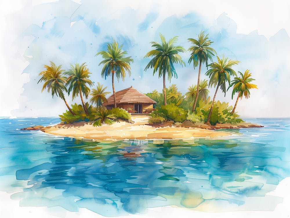 Watercolor Island