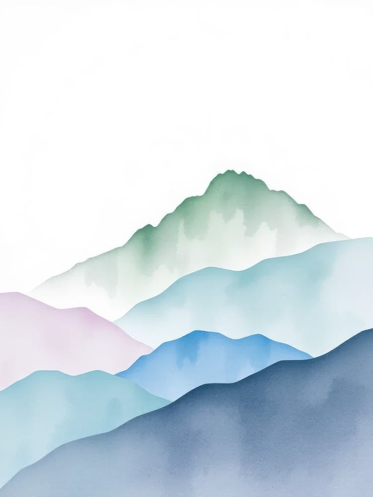 Watercolor Mountains 6