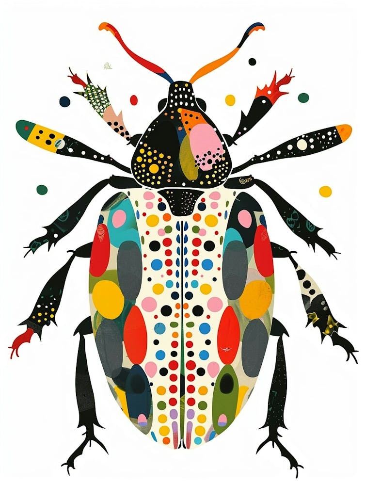 Colourful Insect Illustration Flea Beetle 1