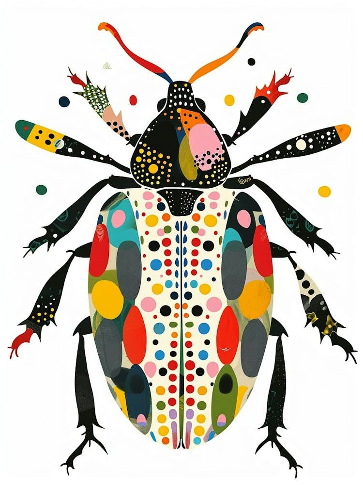 Colourful Insect Illustration Flea Beetle 1