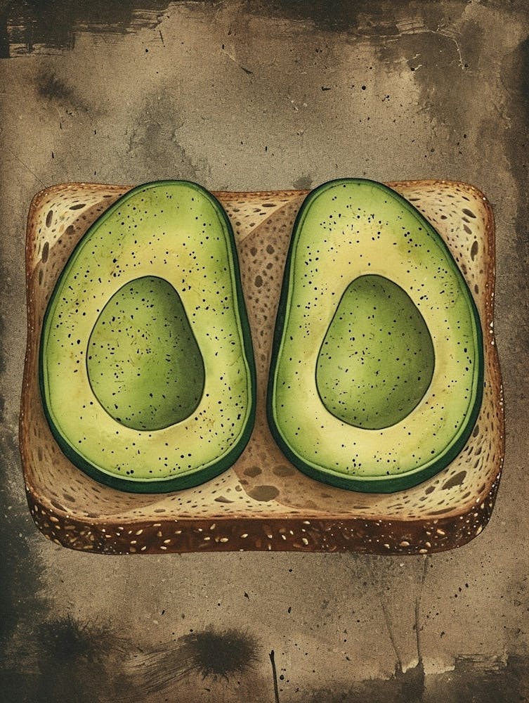 Avocado On Toast Illustration 2