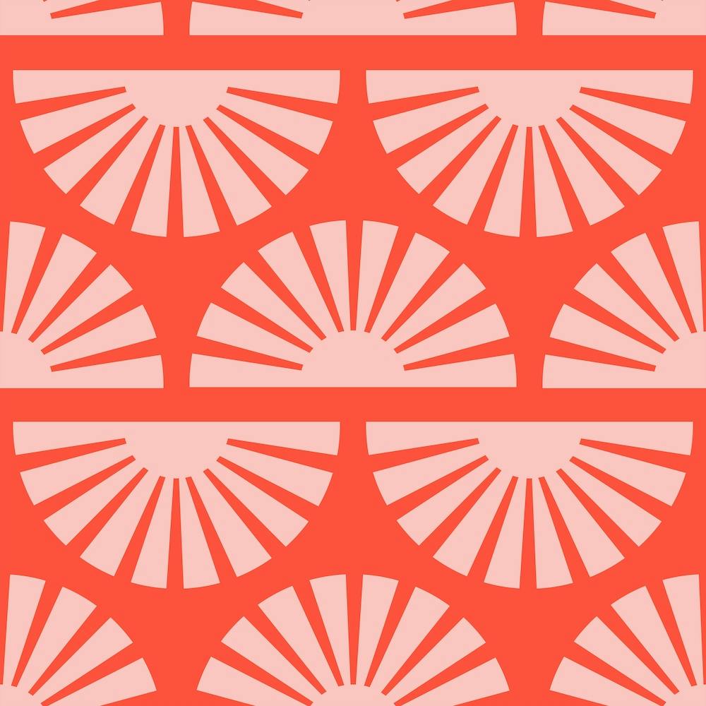 Geometric Pattern Vibrant Sunrise Square