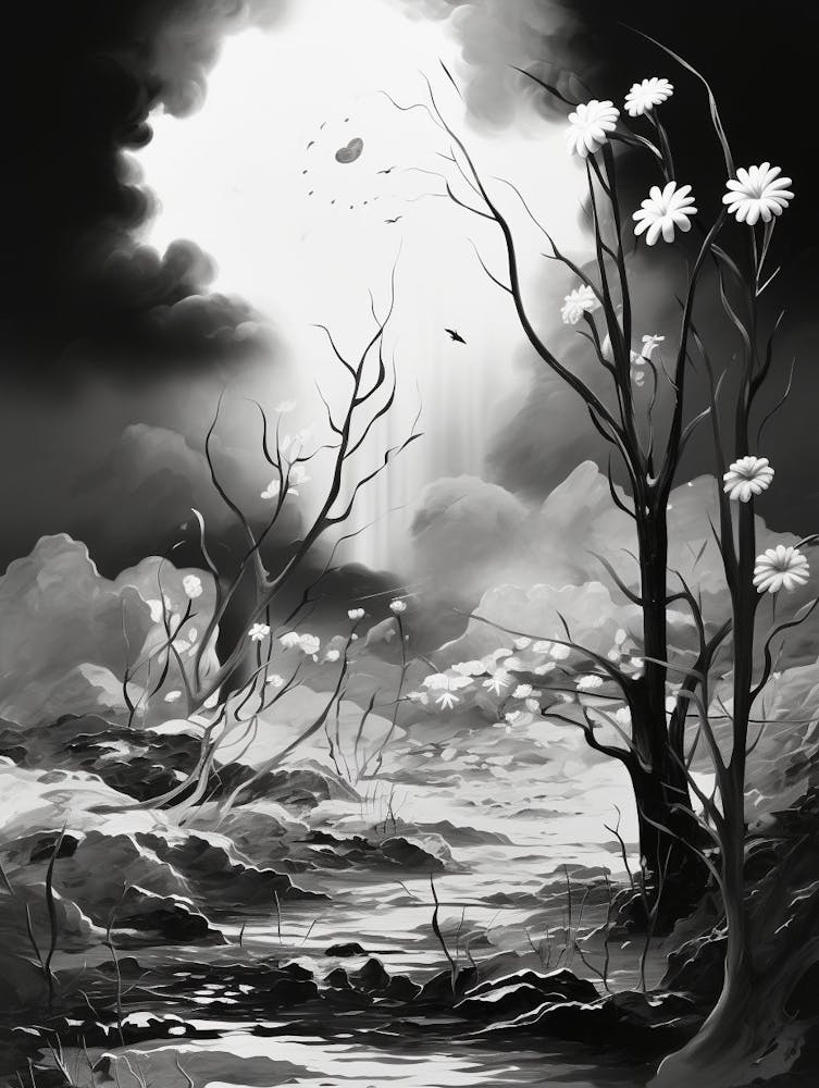 Nature Abstract Black And White 4